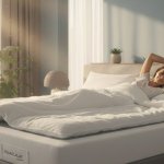 Zufriedene Kundin erwacht in ihrem Megaschlaf Wasserbett nach tollem Service