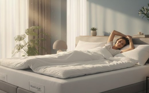 Zufriedene Kundin erwacht in ihrem Megaschlaf Wasserbett nach tollem Service