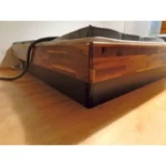 Biowasserbett massiv Nussbaum Sockel schwarz 25 cm