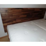 Biowasserbett massiv Nussbaum Sockel schwarz 25 cm