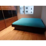 Schweizer HS Wasserbett schwarz lackiert Sockel schwarz