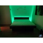 BIOwasserbett Nussbaum Kopfteil bündig Boden