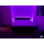 BIOwasserbett Nussbaum Kopfteil bündig Boden