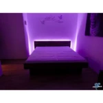 BIOwasserbett Nussbaum Kopfteil bündig Boden