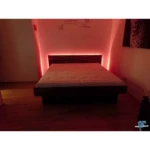 BIOwasserbett Nussbaum Kopfteil bündig Boden