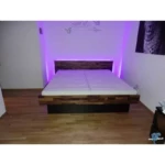 BIOwasserbett Nussbaum Kopfteil bündig Boden