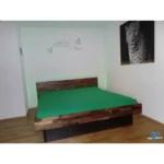 BIOwasserbett Nussbaum Kopfteil bündig Boden