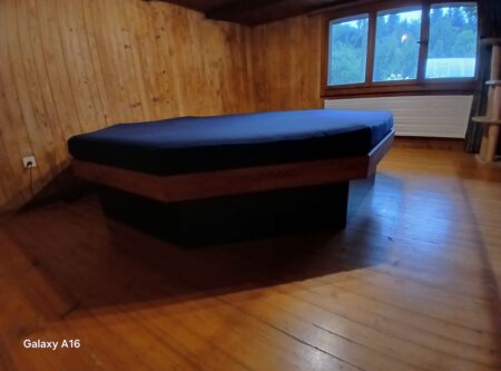 8eck Achteck Wasserbett Split Design Buche massiv - 1
